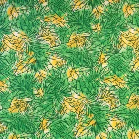 Dancing Leaf Lime Green Hawaiian Fabric