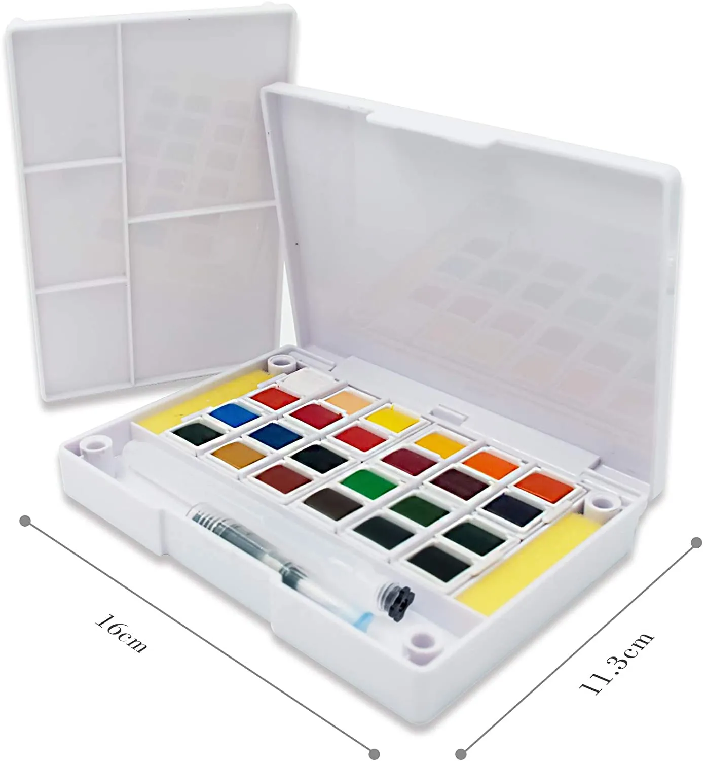 Ezigoo Watercolour Paint Set - 24 Colours   Aqua Brush
