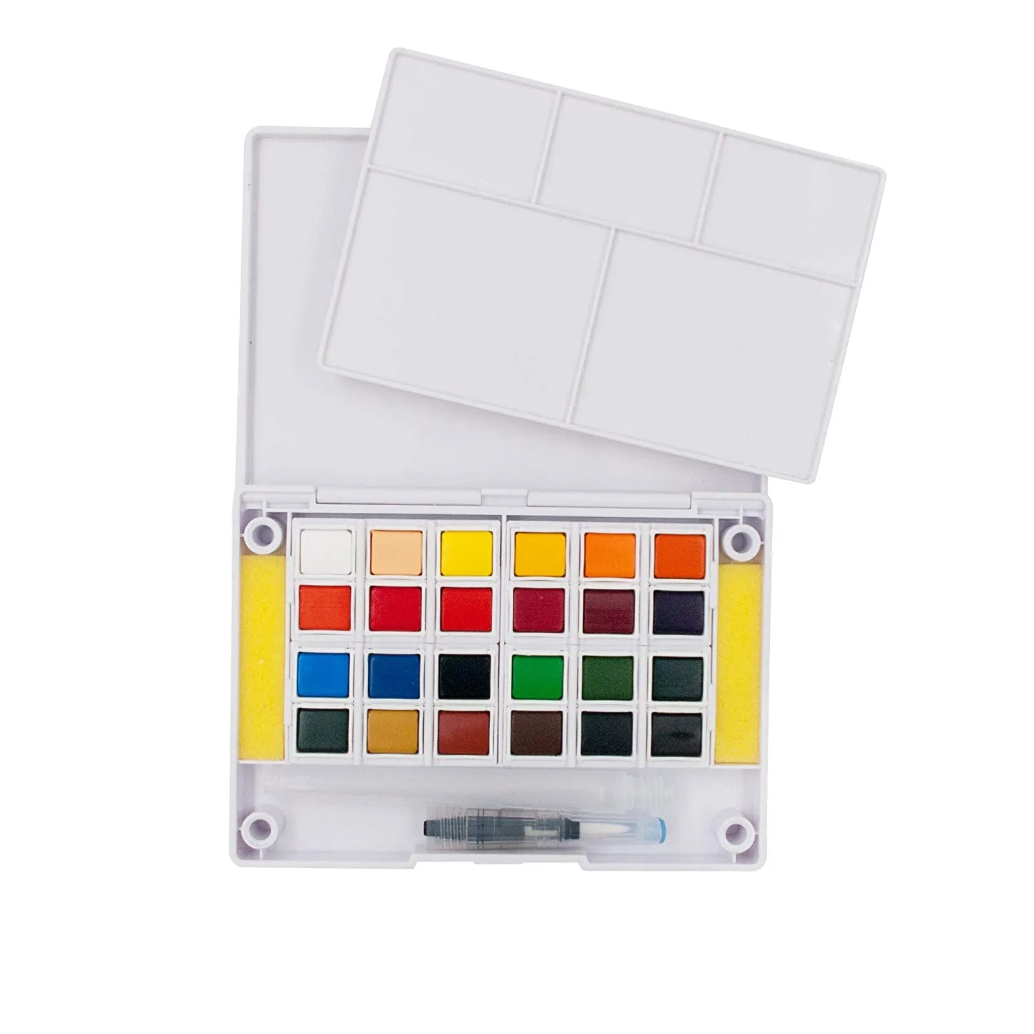Ezigoo Watercolour Paint Set - 24 Colours   Aqua Brush