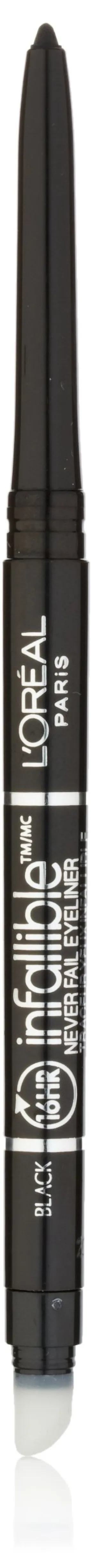 L'Oreal Paris Makeup Infallible Never Fail Original Mechanical Pencil Eyeliner with Built in Sharpener, Black, 1 Count
