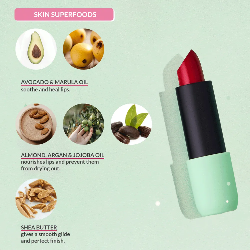 Satin Matte Lipstick Pink Trekker 06 | Ultra Light & Comfortable | Enriched with Plant Oils